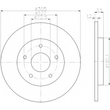 8DD 355 115-802 HELLA PAGID Тормозной диск