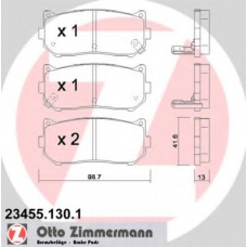 23455.130.1 ZIMMERMANN Комплект тормозных колодок, дисковый тормоз