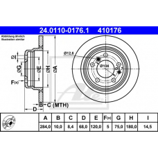 24.0110-0176.1 ATE Тормозной диск