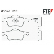 BL1717A1 FTE Комплект тормозных колодок, дисковый тормоз