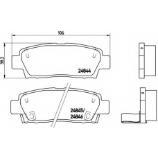 P 83 111 BREMBO Комплект тормозных колодок, дисковый тормоз