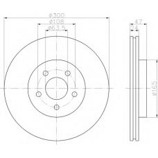 8DD 355 108-031 HELLA Тормозной диск