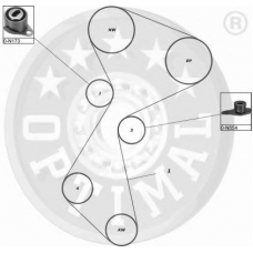 SK-1012 OPTIMAL Комплект ремня грм