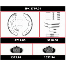 SPK 3719.01 WOKING Комплект тормозов, барабанный тормозной механизм