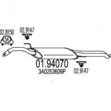 01.94070 MTS Глушитель выхлопных газов конечный