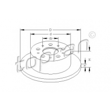 722 596 TOPRAN Тормозной диск