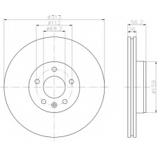 8DD 355 108-091 HELLA Тормозной диск