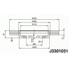 J3301031 NIPPARTS Тормозной диск