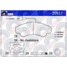 20517 GALFER Комплект тормозных колодок, дисковый тормоз