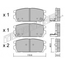 523.0 TRUSTING Комплект тормозных колодок, дисковый тормоз