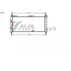 OL2203 AVA Радиатор, охлаждение двигателя