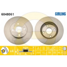 6048061 GIRLING Тормозной диск