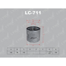 LC-711 LYNX Фильтр масляный