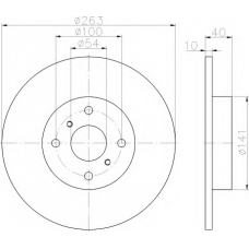 8DD 355 115-671 HELLA Тормозной диск