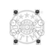 SK-1072 OPTIMAL Комплект ремня грм