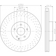 8DD 355 115-401 HELLA PAGID Тормозной диск