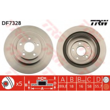 DF7328 TRW Тормозной диск