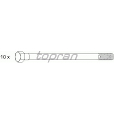 500 361 TOPRAN Комплект болтов головки цилидра