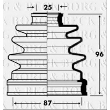 BCB2832 BORG & BECK Пыльник, приводной вал