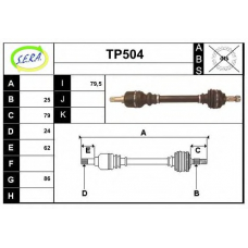 TP504 SERA Приводной вал