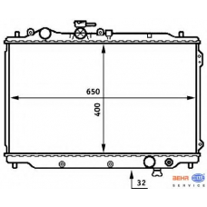 8MK 376 706-711 HELLA Радиатор, охлаждение двигателя