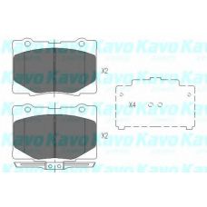 KBP-2048 KAVO PARTS Комплект тормозных колодок, дисковый тормоз