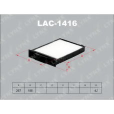 LAC-1416 LYNX Lac-1416 фильтр салонный renault megane ii 02>