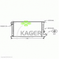 31-0191 KAGER Радиатор, охлаждение двигателя