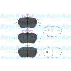 KBP-9075 KAVO PARTS Комплект тормозных колодок, дисковый тормоз