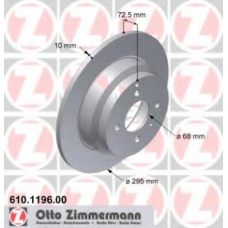 610.1196.00 ZIMMERMANN Тормозной диск