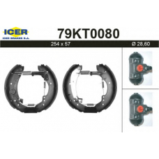 79KT0080 ICER Комплект тормозных колодок