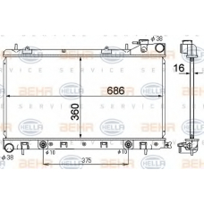 8MK 376 790-271 HELLA Радиатор, охлаждение двигателя