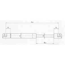 55 33 95-91 JOHNS Газовая пружина, крышка багажник