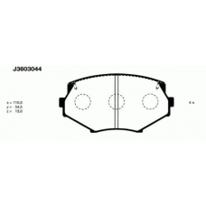 J3603044 NIPPARTS Комплект тормозных колодок, дисковый тормоз