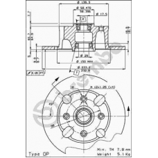 08.2163.10 BREMBO Тормозной диск