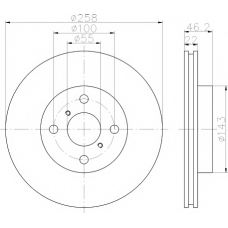 8DD 355 114-311 HELLA PAGID Тормозной диск