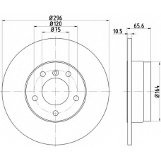 8DD 355 111-301 HELLA PAGID Тормозной диск