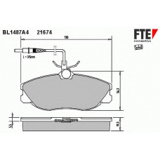 BL1487A4 FTE Комплект тормозных колодок, дисковый тормоз