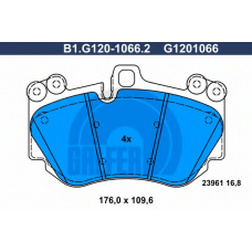 B1.G120-1066.2 GALFER Комплект тормозных колодок, дисковый тормоз