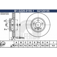 B1.G220-0155.1 GALFER Тормозной диск