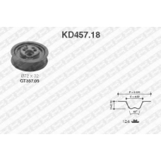 KD457.18 SNR Комплект ремня грм