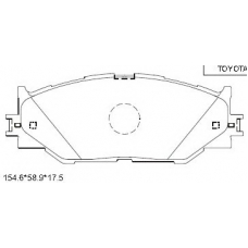 KD2502 ASIMCO Комплект тормозных колодок, дисковый тормоз