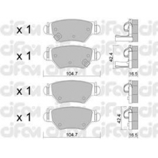822-259-0 CIFAM Комплект тормозных колодок, дисковый тормоз