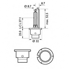 85122WHVS1 PHILIPS Лампа накаливания, фара дальнего света; Лампа нака