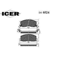 140524 ICER Комплект тормозных колодок, дисковый тормоз