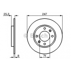 0 986 479 B35 BOSCH Тормозной диск