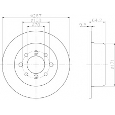 8DD 355 103-251 HELLA PAGID Тормозной диск