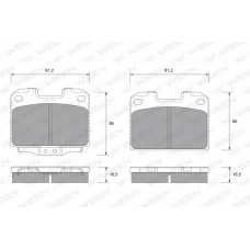 151-2124 WEEN Комплект тормозных колодок, дисковый тормоз