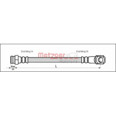 4114050 METZGER Тормозной шланг