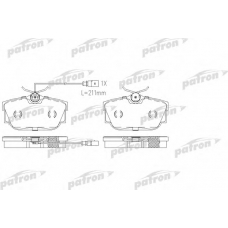 PBP1132 PATRON Комплект тормозных колодок, дисковый тормоз